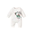 thumbnail image 1 of FOCUSNORM Newborn Baby Button Rompers Dinosaur Print Long Sleeve Jumpsuit Pants for Infant Cute Fall Clothes, 1 of 9