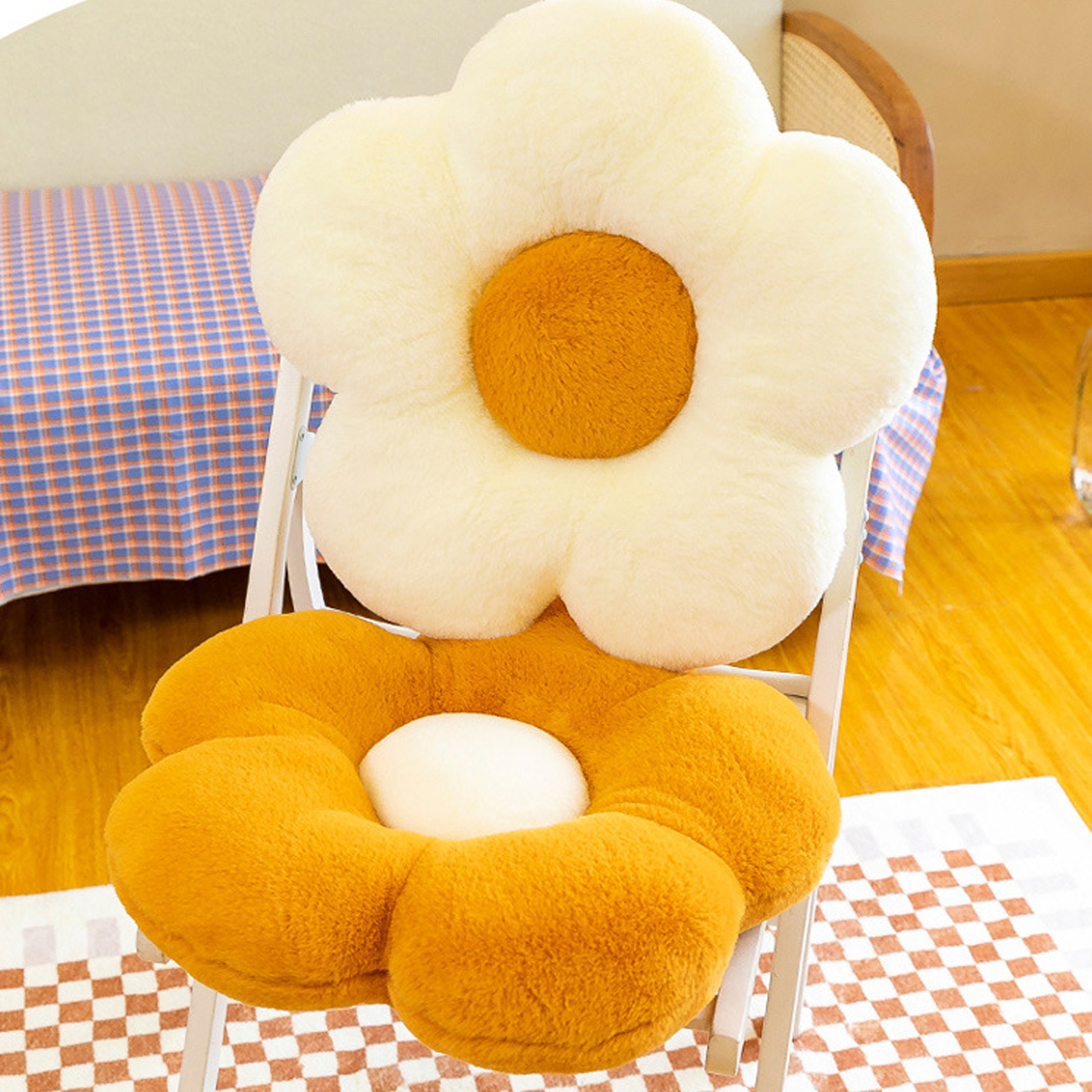Gogosir Flower-Shaped Throw Pillow Floor Cushion Office Sedentary