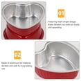 thumbnail image 6 of Pungan treat boxes Heart Shaped Aluminum Foil Baking Cups with Lids - 20pcs(3.39"X3.35"X1.18"), 6 of 10