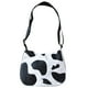 thumbnail image 1 of 1 bolsa con correa de hombro ajustable con estampado de vaca lechera (blanco y negro), 1 of 7