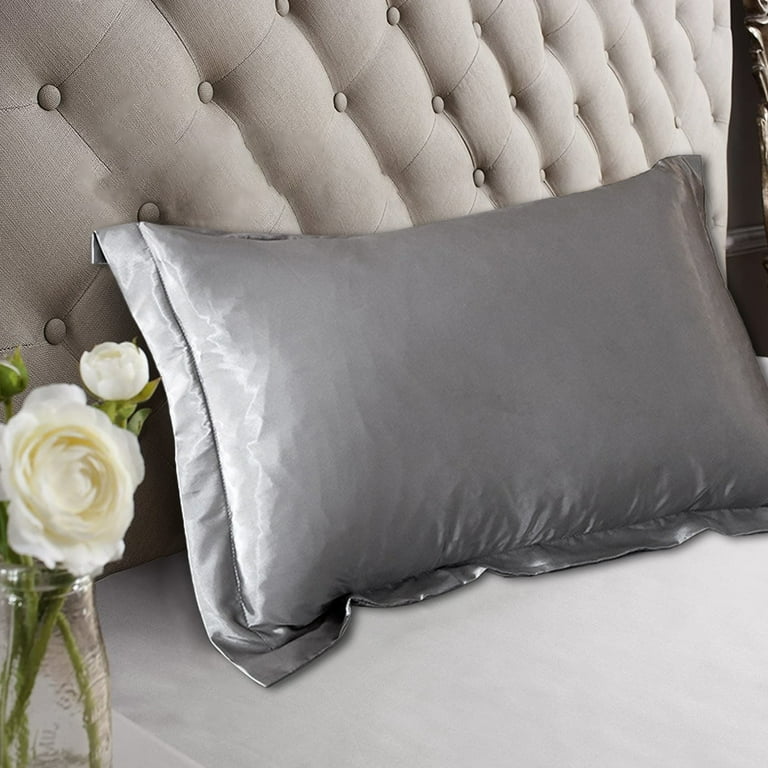 Solid Color Silk Pillowcase Silk No Zipper Envelope Pillow Pillow Cover Size Pillowcase 2 Cotton Large Silk Pillowcase Pillowcases Envelope Closure Standard Pillowcase with Zipper Throw Pillows Walmar...