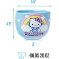 thumbnail image 3 of Silver Buffalo Hello Kitty Rainbow and Clouds Ceramic Ramen Noodle Rice Bowl with Chopsticks, Microwave Safe, 20 Ounces, 3 of 10