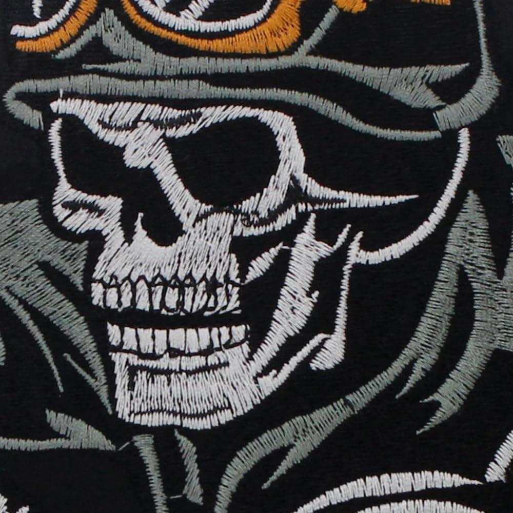 Skull Motorcycle Driver Iron on Jacket Backpacks Biker Patches Individuality Fabric Badge DIY Decorative Fabric Patch 1 Piece
