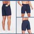 thumbnail image 2 of hopeusnice Men's Elastic Waist Drawstring Lounge Shorts Sweat Shorts Casual Beach Clearance Summer Solid Color Shorts Workout Gym Teen Boy Running Shorts Quick Dry Pants Pockets Navy XXL, 2 of 6