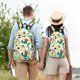 thumbnail image 4 of Easygdp Floral Vintage Mochila de Lona Resistente para Laptop, Compatible con Laptops de 15 a 17 pulgadas, Ideal para Escuela, Trabajo y Viajes-Small, 4 of 5
