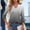 Gray, variant on Shirts for Women 3/4 Sleeve Blue Tops Fall V-Neck Blouse Loose Gradient Womens
