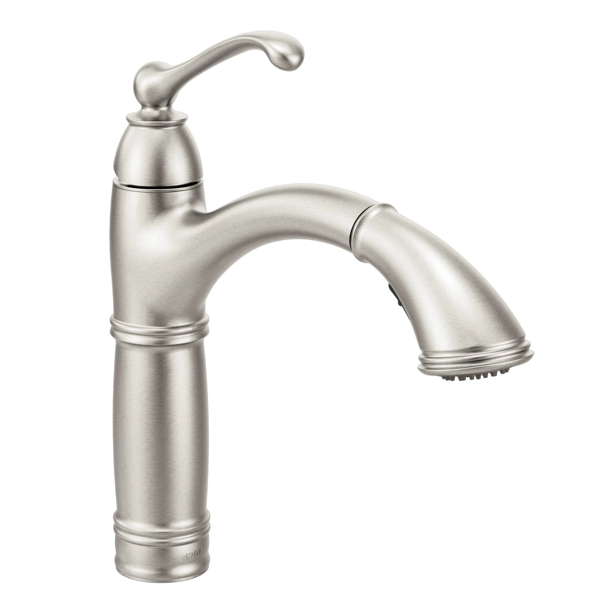 Brushed Nickel Moen Kitchen Faucet