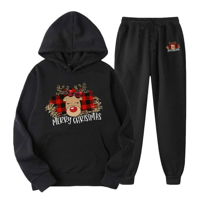 TIMIFIS Survêtement Noir pour Homme 2 Pcs à Capuche, Ensemble de Sport Athlétique à Enfiler, Décontracté pour Course, Jogging, Ensemble de Tenue de Sport SetsFall
