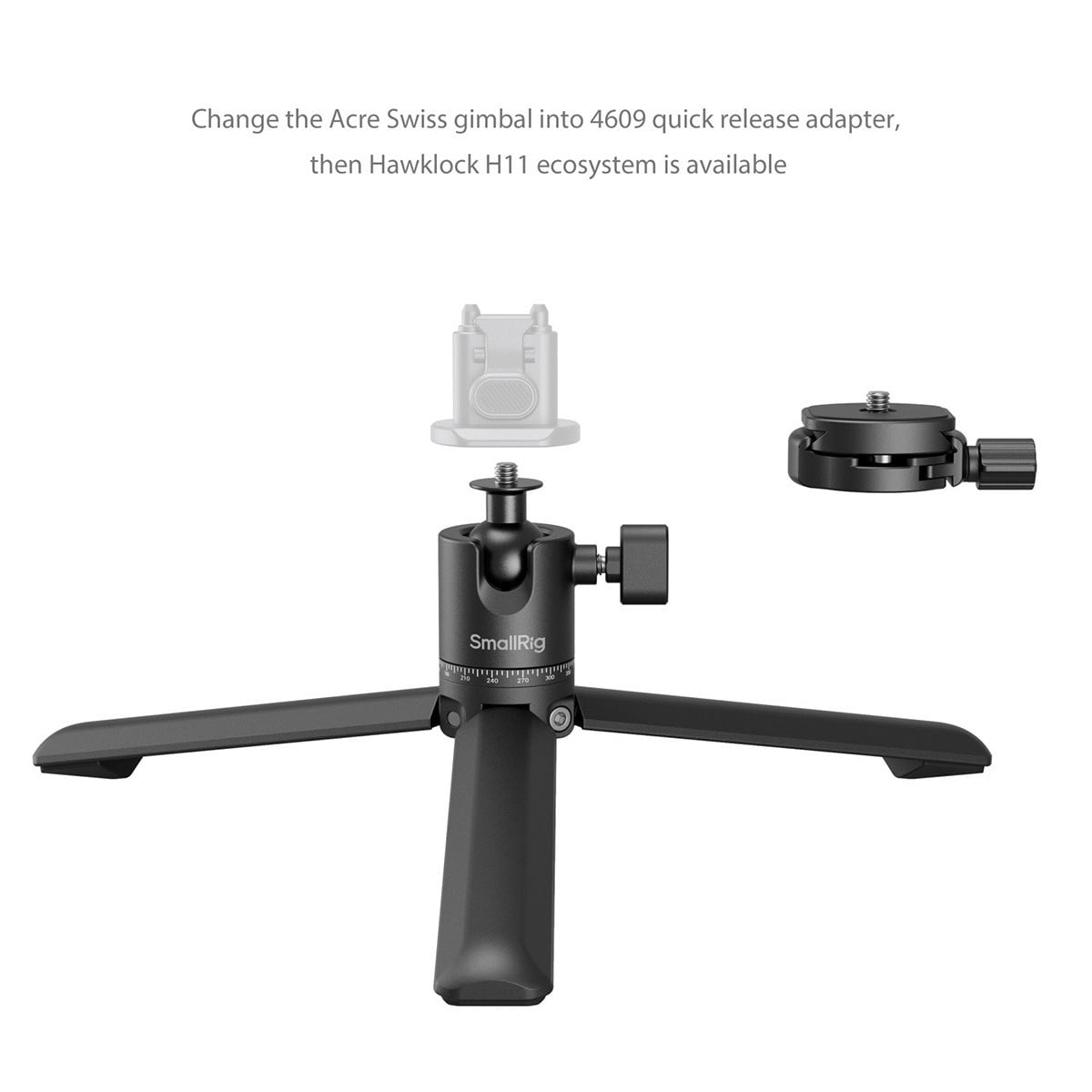 SmallRig Aluminum Tabletop Tripod with Arca-Type Quick Release Plate and Mini Ball Head