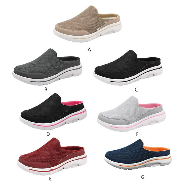 Maoww 1 Paire de Sandales à Enfiler pour Femmes, Style Décontracté Portable, Couverture en Maille, Respirantes, Design Simple, Rouge Taille 37