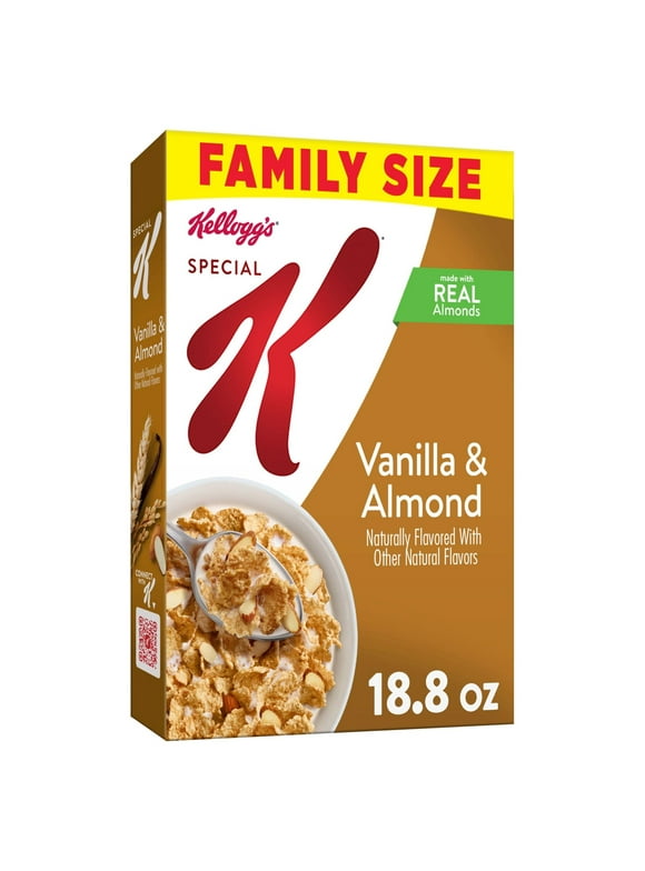 Kellogg's Special K Vanilla and Almond Cold Breakfast Cereal, Family Size, 18.8 oz Box