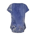 thumbnail image 5 of Ganfancp Women Dressy Casual Sexy Trendy V Neck Short Sleeve T-Shirts Summer Tunic Tops, Sizes S-2XL, 5 of 5