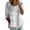 Clear, variant on Gsakboxl Boho Tops for Women Women Plus Size Loose Fit Art Floral Print Round Neck 3/4 Half Sleeve Casual T Shirt Breathable Oversized Summer Blouse Clear L