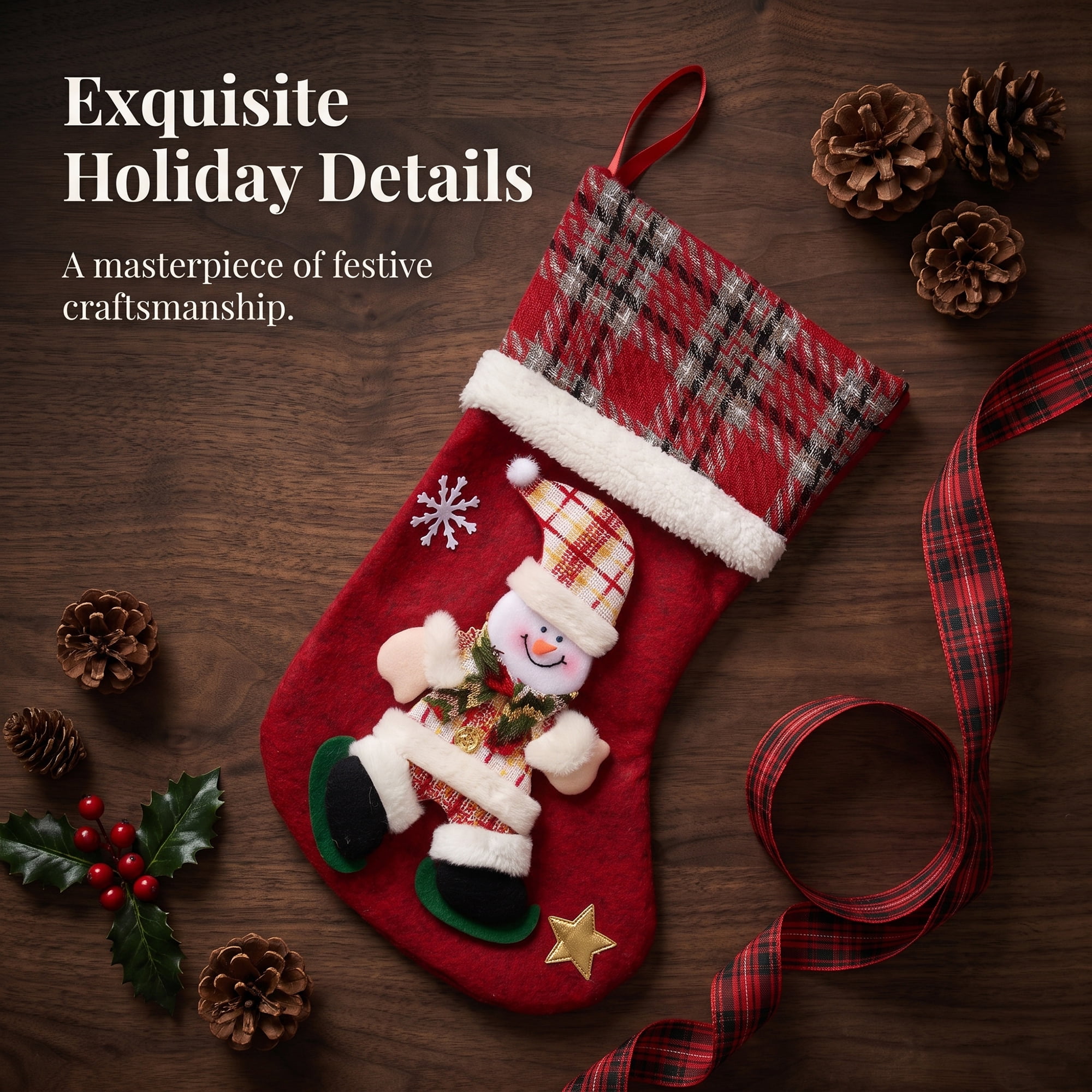 Unique Bargains Adorable Mascot Christmas Stockings Cozy Winter Living Accents Snowman 16"