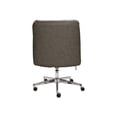 thumbnail image 4 of Serta Leighton Chaise de Bureau à Domicile avec Mousse Mémoire, Chaise d'Appoint de Bureau à Hauteur Réglable avec Base en Acier Inoxydable Finition Chrome, Cuir Reconstitué, Gris, Gris Rassemblement, (Modèle : ), 4 of 14