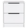 thumbnail image 3 of Boahaus Toledo Modern Nightstand White Painted, 2 Drawers, 3 of 5
