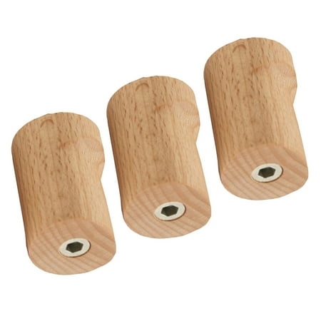

1 Set 3 Pcs Home Wooden Coat Hooks Wall Mounted Single Organizer Hangers