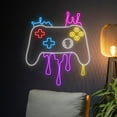 thumbnail image 3 of Handmadetneonsign Dripping Game Controller Neon Sign, Dripping Controller Led Sign, Game Player Led, 3 of 5