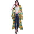 thumbnail image 2 of Moomaya Viscose Georgette Printed Long Shrug Slit Sleeves Cardigans For Women, 2 of 5
