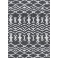 thumbnail image 3 of Jersey Shag Contemporary Geometric Gray and White Polypropylene Indoor Area Rug, 3'x5' Rectangle, 3 of 9