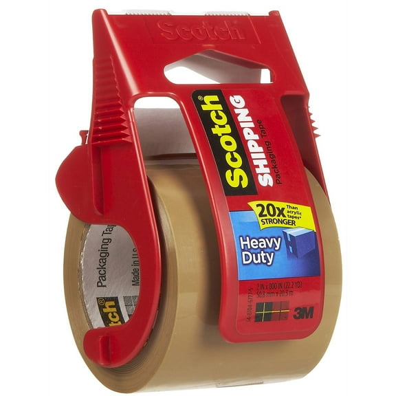 Scotch 142 Packing Tape,w/Dispenser,2-Inch x22.2 Yds,1-1/2-Inch Core,Clear