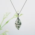 thumbnail image 3 of COAI 925 Sterling Silver Moss Agate Leaf Amulet Pendant Necklace for Women C36, 3 of 5