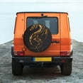 thumbnail image 6 of Gaeub Golden Dragon Tattoo Art 14-17in Tire Cover, Spare Tire Cover, for Camper Caravan, Trailer, Car, Truck, SUV, Jeep-14 inch, 6 of 6