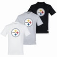 thumbnail image 1 of NFL Paquete de 3 Playeras Pittsburgh Steelers para Hombre, Talla Extra Grande, 1 of 4