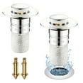 thumbnail image 4 of 1 Pc Bathroom Sink Drain Stopper for Universal Replacement, Pop Up Drain for Bathroom Sink with Stainless Steel Filter Basket Hair Catcher, Sink Drain Strainer, 1.18x2.36 Inch, Pure Copper Core, 4 of 9