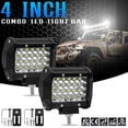 thumbnail image 4 of Cápsulas LED, barra de luz LED de 4 pulgadas, 72 W, combo de inundación puntual, luz todoterreno, luz de trabajo LED de triple fila, luces antiniebla para camioneta, Jeep, ATV, UTV, SUV, luz, 4 of 5