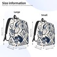 thumbnail image 2 of Casual Canvas Backpack Without Interlayer Large Capacity Stick Bag Design For Outdoor Shopping Office Outdoor Sports Navy Geometric Patterns_2 Small, 2 of 7