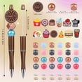 thumbnail image 6 of DIY Food Themed Beadable Pen Sets Including Plastic Beadable Pen Silicone Beads Alloy Rhinestone Spacer Beads Mixed Color 148x12mm 4 colors 12Pc, 6 of 9