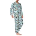 thumbnail image 2 of Fotbe pirate with funny animals Pijama de Hombre con Estampado de Manga Larga, Conjunto de 2 Piezas, Ropa de Dormir Suave y Cómoda con Bolsillos-X-Large, 2 of 7