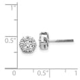 thumbnail image 2 of Real 14kt White Gold Diamond Cluster Screwback Earrings; for Adults and Teens; for Women and Men, 2 of 2