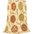 thumbnail image 2 of Yibo Pizza Blanket Flannel Soft and Comfortable Anti-static Bed Sofa Blanket, 2 of 9