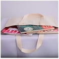 thumbnail image 4 of CintBllTer 12-Pack Heavy Duty Sturdy Canvas Tote Bags with Handles - Reusable Natural Grocery Shopping Bags Blank Cloth Fabric for DIY, Crafts - 15x15x3, 4 of 6