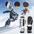 thumbnail image 2 of Fgnfyis Gants de Ski avec Protection Intégrée du Poignet Résistants à l'Eau pour le Planche à Neige et les Sports de Ski Blanc, 2 of 8