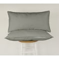 thumbnail image 6 of Vargottam Indoor/Outdoor Polyester Fabric Lumbar Pillow Cover, All-Weather Waterproof Rectangular Cushion Case for Patio Furniture,12" x 20"Set of 2-Gray, 6 of 7