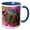 Blue/White, variant on 3drose, Buckeye Butterfly on Pink Flower. Sammamish, Washington State., 11oz Two-tone Yellow Mug