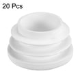 thumbnail image 3 of Tapa de extremo de tubo redonda blanca de PE de 1" para muebles de acero, inserto de tubo, 20 Pcs, 3 of 3