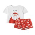 thumbnail image 1 of Ensemble de Pyjama de Noël pour Femmes avec Haut Imprimé Père Noël et Shorts, 1 of 9