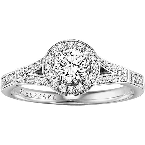 Keepsake Shooting Star .75 Carat T.W. Diamond 10kt White Gold Engagement Ring by Frederick Goldman