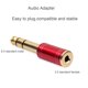 thumbnail image 4 of 2piezas 6.5mm 6.35mm 1/4 Pulgada Macho A 3.5 mm 1/8 Pulgadas Hembra Jack Adaptador de Audio (Rojo), 4 of 5