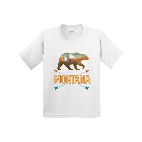 Inktastic Montana Vacation Bear Silhouette Youth T-Shirt