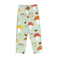 thumbnail image 4 of Xecao Mushroom Bee Women's Straight Lounge Pajama Pants: The Epitome of Relaxed Sleepwear, 4 of 9