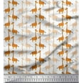 thumbnail image 1 of Soimoi Velvet Fabric Giraffe Kids Print Fabric by Yard 58 Inch Wide, 1 of 3