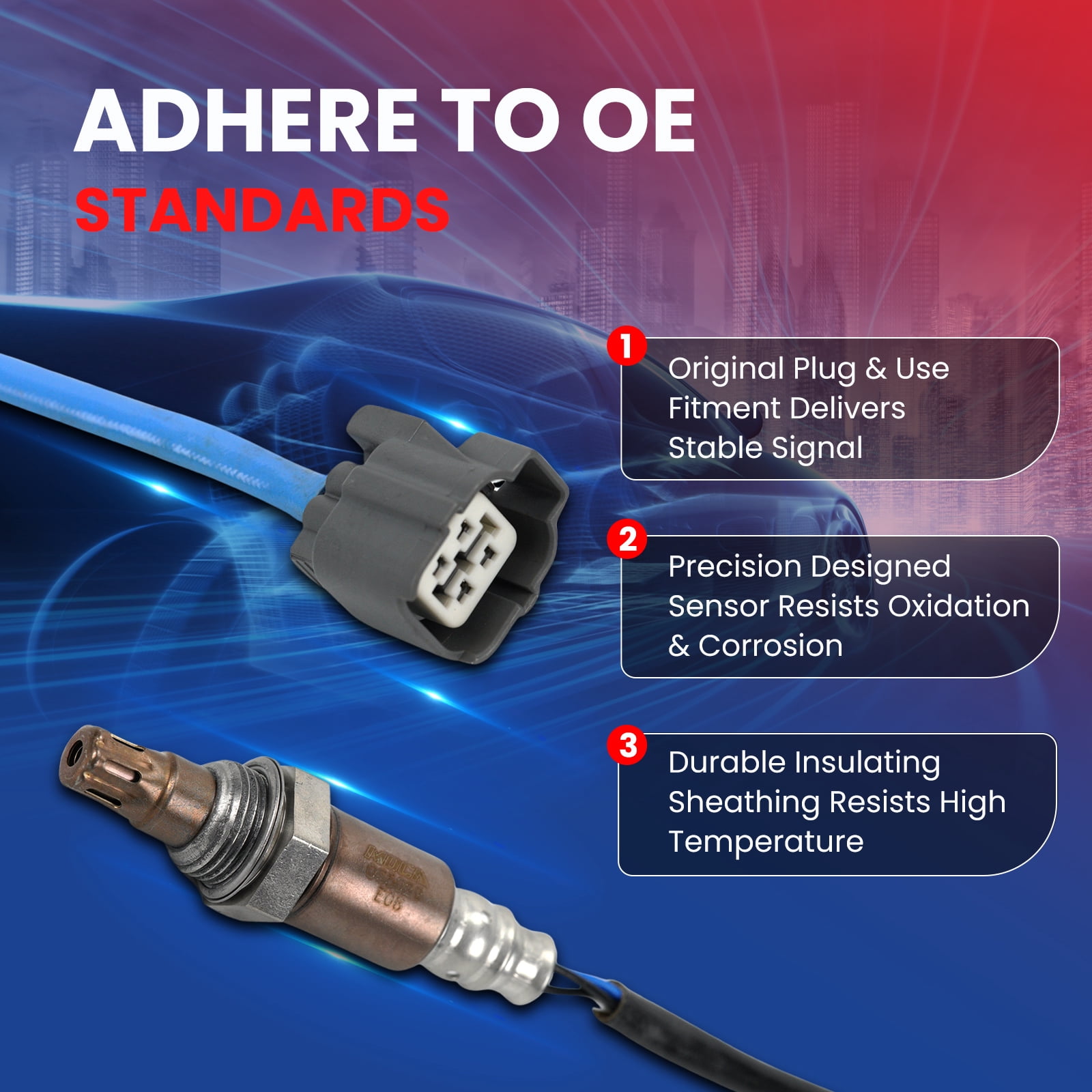 MOCA AUTOPARTS 2x 234-5060 Upstream O2 Sensor Oxygen Sensor Fit for 2006-2010 Infiniti M45 4.5L & 2004-2008 Nissan Maxima 3.5L & 2004-2007 Nissan Murano 3.5L