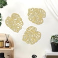 thumbnail image 2 of XMHYTOP 3 Pcs Wooden Palm Leaves Wall Art Tropical Leaf Wall Art Boho Plant Wall Decor for Living Room Kitchen Bedroom Vintage Plaque (Gold), 2 of 4