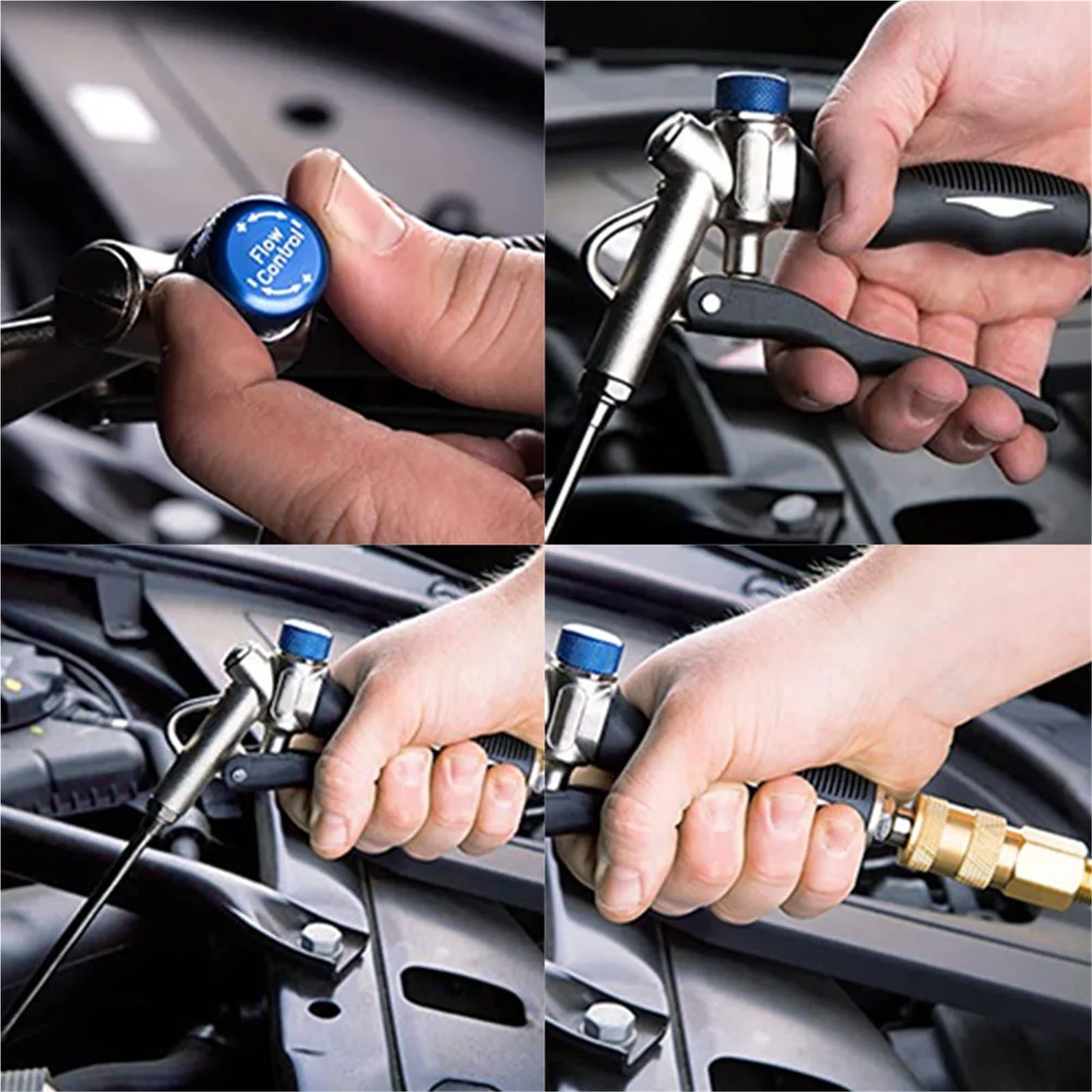 1/2pcs Adjustable Air Dust Gun Handheld 2-Way Air Blow Gun Cleaning and Dust Removal Pneumatic Tool - Multi-Purpose Tool