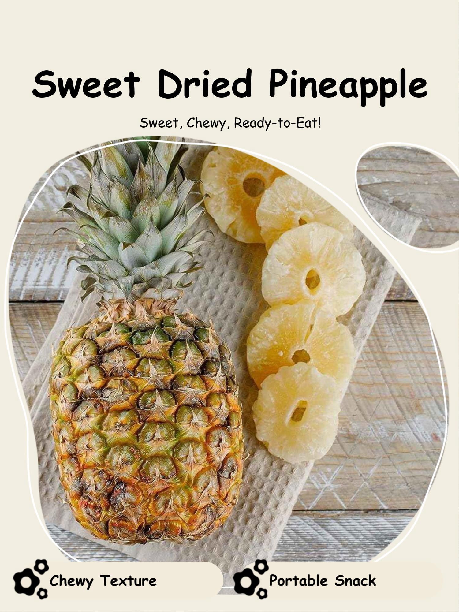 Snack Delight Sweet Dried Pineapple Rings, Candied Tropical Fruit Snack, Perfect for Snacking and Baking, 5 Pound